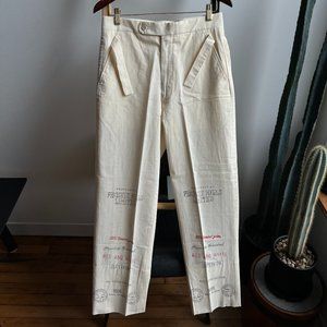 Mill-print Cotton Trousers